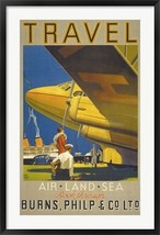 Art Deco Airplane Travel Framed Fine Art Print by Vintage Apple Collection - £240.47 GBP+