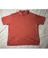 Ralph Lauren Polo Shirt Men’s 3XB Salmon Short Sleeve 1/4 Button Big &amp; Tall - €21,15 EUR