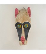 Nepalese Wooden Raccoon Wall Hanging Mask -  Made in Nepal - $59.99