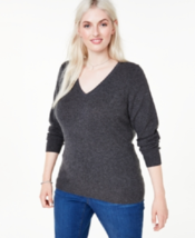 NEW CHARTERS CLUB GRAY 100% CASHMERE SWEATER SIZE  XL - £62.04 GBP