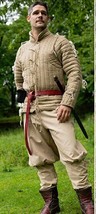 Medieval Gambeson Thick Padded Coat Aketon Jacket set with Trouser Cotton - $150.98+