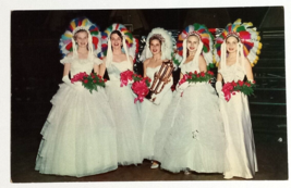 FSU Seminole Homecoming Queen &amp; Court Headdress Florida State FL Postcard c1960s - £6.40 GBP