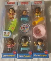 3 New Little People Figures &amp; Play Set Uno Table Ice Cream Seesaw Complete Lot - £21.11 GBP