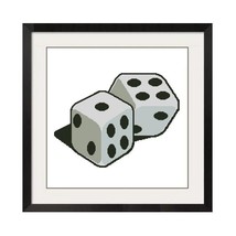 ALL STITCHES - DICE CROSS STITCH PATTERN .PDF -352 - $2.75