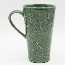 Starbucks Coffee Company Chaleur Green Travel Mug Ship Mermaid Tribal Islanders - £29.56 GBP