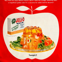 1955 Jell-O Gelatin Apple Advertisement Vintage Dessert Salads Snacks DWYY6 - $460.95 MXN