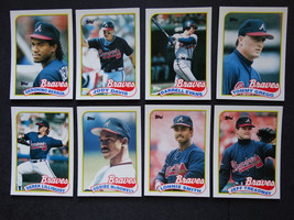 1989 Topps Traded Atlanta Braves Team Set of 8 Baseball Cards - £3.20 GBP