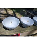  5 BIA Cordon Bleu  5" Footed White All Purpose Bowl SunFlowers  Ribbed - $28.71