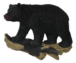 Large Rustic Western Wildlife Black Bear On Tree Branch Wall Sculpture 21&quot;L - £127.96 GBP