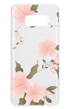 Samsung Galaxy S8 G950 Hard Clear Case Floral FLAVR Cover Hibiscus SM-G950U1 - £6.10 GBP