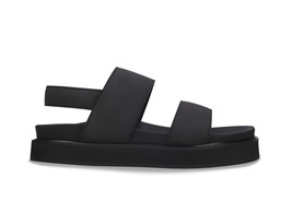 Sandalias veganas unisex negras slingback anatómicas plataforma acolchad... - $129.16
