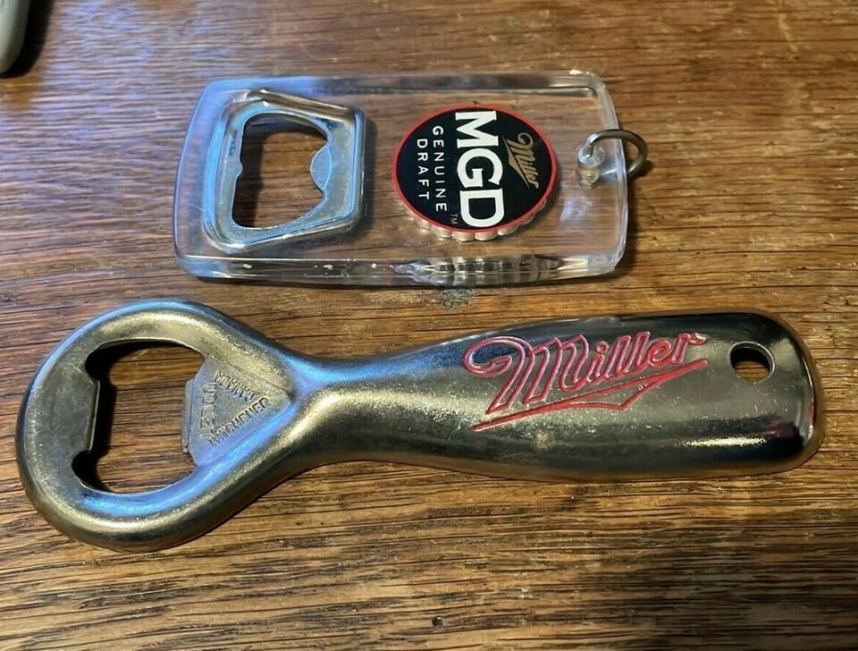 MILLER BEER VTG Bottle Openers lot of 2 - $14.56