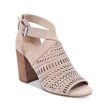 Marc Fisher Women Strappy Sandals Geela Light Pink Perforated Suede - £14.47 GBP