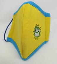 Unisex Yellow Blue Cotton Face Mask For Kids Youth Reusable Mouth Cover - $8.96