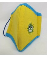 Unisex Yellow Blue Cotton Face Mask For Kids Youth Reusable Mouth Cover - $8.96