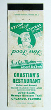 Chastian&#39;s Restaurant - Orlando, Florida 20 Strike Matchbook Cover FL Matchcover - £1.58 GBP