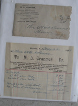 Vintage 1910 ML Cranmer Store Envelope and Receipt - $16.83