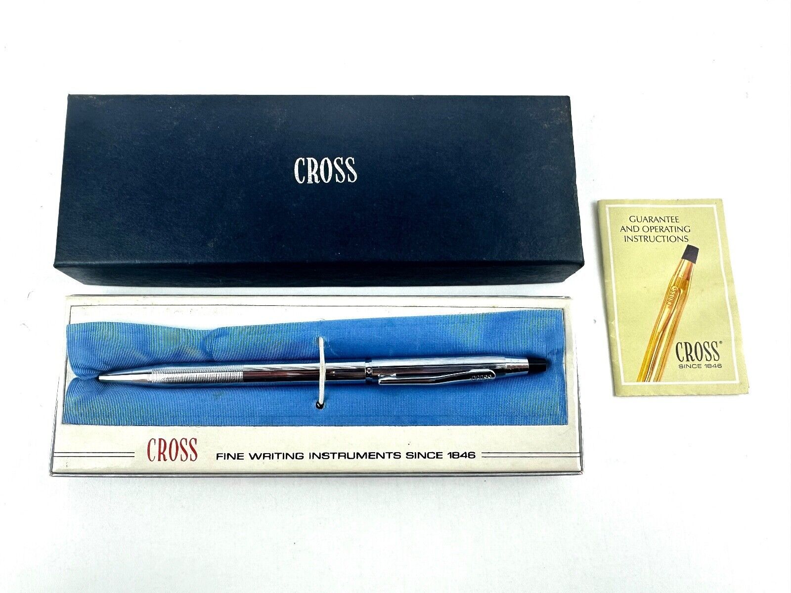 Primary image for Vintage Chrome Cross Chrome #3502 Ballpoint Pen Complete Box/Instruct.NEW IN BOX
