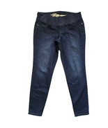 A•Glow Over Maternity Jeggings 14 Stretch Waist Dark Blue Half Belly  - $13.02 CAD