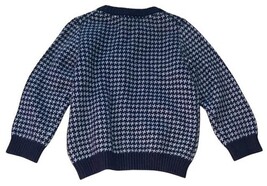 Janie and Jack Cardigan Sweater Houndstooth Navy Gray NWT 12–18 Months image 6
