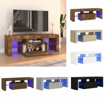 Modern Wooden Rectangular TV Tele Unit Stand Storage Cabinet With LED Li... - $94.45+