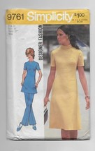 Vintage Simplicity Pattern 9761 Bust 38 Top-stitched Dress Tunic Pockets... - $7.99 Vintage Simplicity Pattern 9761 Bust 38 Top-stitched Dress Tunic Pockets... - $7.99