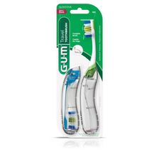 6 GUM Folding Travel Toothbrush, Compact Head + Tongue Cleaner, Soft Bri... - $23.75