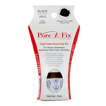 High Heat Porc-A-Fix Touch Up Repair Glaze, Porcelain/Enamel, Gloss Black, HH-3 - £21.60 GBP