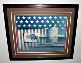 James Carter American Buffalo 40&quot; x 34&quot; Framed and Matted Fine Art Print, Signed - £279.77 GBP