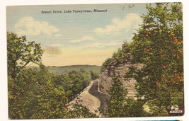 Senic Drive Lake Taneycomo Missouri Linen vintage Postcard Unused - £4.53 GBP
