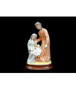 Holy Family Figurine, Mary &amp; Joseph w/Baby Jesus, Ceramic Nativity Scene... - £15.37 GBP