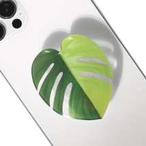 OnTheGrip Cute Acrylic Tropical Leaf Design Collapsible Expandible Mobile Phone  - $42.79