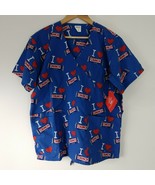 Nestle Crunch I Heart Candy Bar love Scrub Top Size Medium 3 Pocket - £14.06 GBP