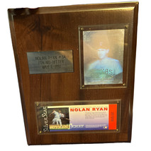 Nolan Ryan #34 7th No Hitter  Wooden Plaque Card And Ticket May 1, 1991 - £14.68 GBP