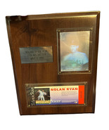 Nolan Ryan #34 7th No Hitter  Wooden Plaque Card And Ticket May 1, 1991 - £14.70 GBP