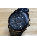 Titan Men 30m Black Steel Sapphire Analog Quartz Chronograph Watch~Date~... - $73.88