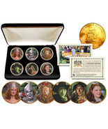WIZARD OF OZ Eisenhower IKE Dollar 6-Coin Set 24K Gold Plated w/Display Box - £36.90 GBP