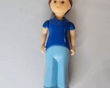 Vintage Little Tikes Dollhouse Dad Father Brown Hair Figure Sits &amp; Stand... - $11.39