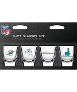 Miami Dolphins Shot Glasses Set Four 2oz - $41.14 CAD
