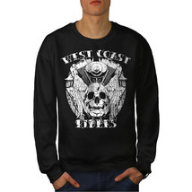 Wellcoda Rider Death Skull Mens Sweatshirt, Biker Casual Pullover Jumper - £24.11 GBP+