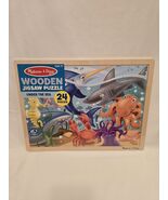 Melissa &amp; Doug Under The Sea Wooden Jigsaw Puzzle 24 Pcs Ages 3+ - $18.80