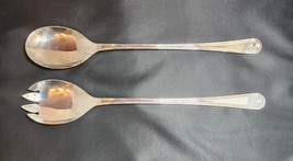 Vintage William Adams Sheffield-England Silverplate Salad Serving Set 9.5&quot; - £10.98 GBP