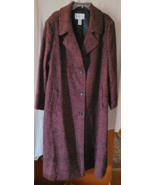 Vintage Women&#39;s Roaman&#39;s Wool Coat Size 24 Multicolor Long Winter Heavyw... - $61.41 CAD