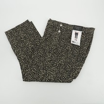 Rafaella Womens Comfort Cheetah Print Black Brown Capri Pants Size 14 New - £10.16 GBP