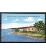 USA 1950 Color Postal Card Used Franked 1c Seven mile bridge Key West Fl... - £3.87 GBP