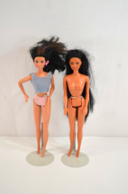 Tropical Miko &amp; Animal Lovin Nikki Barbie&#39;s Friend Doll Lot 1980s Mattel Nude - £15.97 GBP