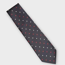GIVENCHY Vintage Navy Tie with Red and White Polka Dots Preppy Summer Na... - $28.06