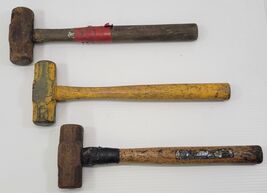 *K9) Vintage Mixed Lot 3 Blacksmith Sledge Hammers - $19.79