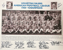 1960 Houston Oilers AFL Champions 16x20 Team Photo -27 Sigs (RARE/Bud Adams/Orvi - £471.32 GBP