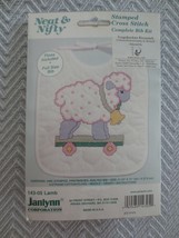 2 Janlynn Neat & Nifty Stamped Cross Stitch Complete Bib Kits - #143-05 Lamb - $16.00
